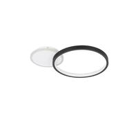 EGLO LED ceiling lamp Gafares, black aluminium 41 cm remote control CCT