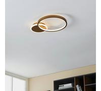 EGLO LED ceiling lamp Gafares, gold, aluminium, 41 cm remote control CCT