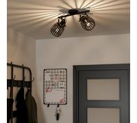 Eglo Girona Black Steel Modern 2 Light Spotlight