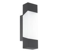 Eglo Gorzano Anthracite Metal & Plastic IP44 Integrated LED Outdoor Wall Light in Dark Grey EGLO Dark Grey