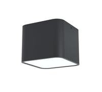 EGLO Grimasola Ceiling Light, 1 Bulb, Surface-Mounted Light, Modern Made of Aluminium, Steel and Plastic, Ceiling Light in Black, White, Surface Mounted Lamp with E27 Socket, L x W 14 cm