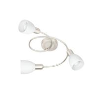Eglo GRIMSEY Matt Nickel LED 3 Bulb Ceiling Spotlight | Adjustable Heads | 3000K