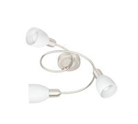 Eglo Grimsey Matt Nickel Led 3 Bulb Ceiling Spotlight Adjustable Heads Warm White 3000K