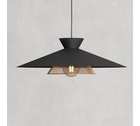 EGLO Grizedale pendant light 1-bulb, black/brass