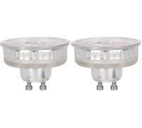 Eglo GU10 LED Bulb, Ultra-Flat Spotlight 4 watts, 400 lumens, Reflector lamp Neutral White, 4000 Kelvin, Installation Height 3.5 cm, Diameter 5 cm (Pack of 2)