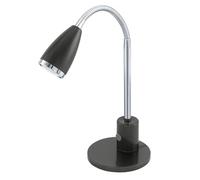 EGLO GU10 Fox Anthracite Chrome LED Office Table Light 3W Warm White - 92873