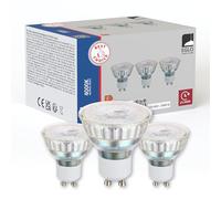 Eglo GU10 Set of 3 Light Bulb, Reflector Spots, Lightbulbs 4.5 watts Each (Equivalent to 30 watts), Neutral White Light Source, 4000 K, Bulb Ø 5 cm