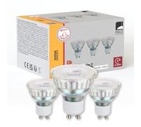 Eglo GU10 Set of 3 Light Bulb, Reflector Spots, Lightbulbs 4.5 watts Each (Equivalent to 30 watts), Warm White Light Source, 3000 K, Bulb Ø 5 cm
