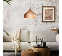 Eglo Hapton Copper Metal 1 Light Pendant Light, (D) 29Cm