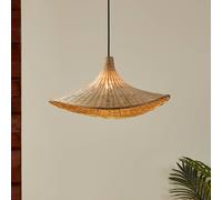 EGLO Haxey pendant light, bamboo lampshade, Ø 50 cm