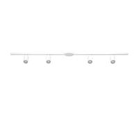 Eglo High-Voltage Track System Easy Track, Expandable Set with 4 Ceiling spotlights, Light Rail Made of Aluminium and Plastic in White, Lamps GU10 Socket, 192.5 cm