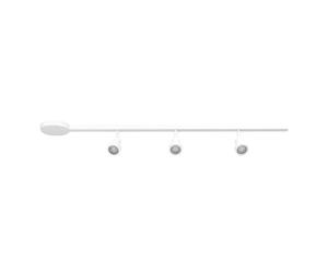 Eglo High-Voltage Track System Easy Track, Expandable Set with 3 Ceiling spotlights, Light Rail Made of Aluminium and Plastic in White, Lamps GU10 Socket, 102 cm