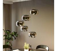 EGLO HORTUNAS LED pendant light, Ø 50 cm, 5-bulb, black
