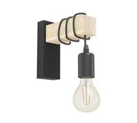 Eglo Industrial Wall Lamp With Exposed Lightbulb
