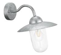 Eglo IP44 Milton Steel Exterior Wall Light - Silver