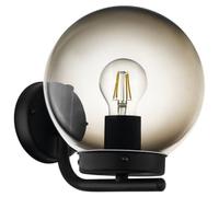 Eglo IP44 Taverna Transparent Globe Exterior Wall Light - Black