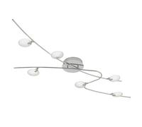 Eglo VALLIDA White & Chrome LED 5 Bulb Ceiling Spotlight Bar | GU10 | 3 Step Dim