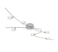 Eglo Julie Chrome Halogen Six Bulb Ceiling Spotlight Bar G4 Warm White 2700K