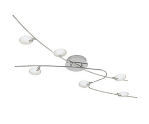 Eglo Julie Chrome Halogen Six Bulb Ceiling Spotlight Bar G4 Warm White 2700K