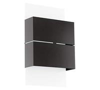 Eglo Kibea 2-Flame LED Outdoor Wall Light, Anthracite and White Galvanised Steel Exterior Wall Lamp, IP44