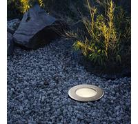 Eglo Lamedo Stainless Steel Integrated Led Outdoor Recessed Ground Light, (D) 10Cm In Silver Silver