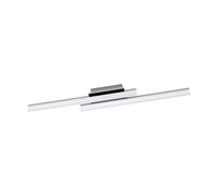 EGLO Lapela LED Ceiling Light, 2-Bulb Ceiling Light, Modern Living Room Lamp, Kitchen Lamp Made of Aluminium, Steel and Plastic, Hallway Lamp Ceiling in Chrome, Satin Finish