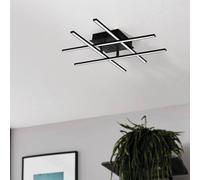 Eglo Lasana 3 Led Contemporary Flush Black Ceiling Light