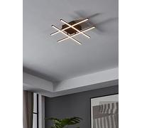 Eglo Lasana 3 Led Contemporary Flush Black Wall/Ceiling Light Black