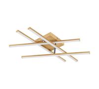 Eglo LED Ceiling lamp Wood Effect Lasana 4, Light Hallway Living Room, Rod-Shaped Warm White