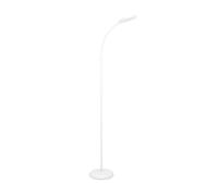 Eglo LED arc Floor lamp Lauro, Touch-dimmable floorlamp for Living Room, Flexible Standing Light for Reading, White Plastic, Warm - Cool White, 132 cm