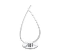 Eglo LED Bedside lamp Roncade, Side Table Light Made of Chrome-Coloured Aluminium and Plastic, Living Room Lighting with Switch