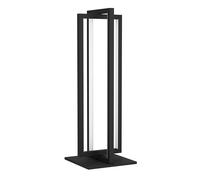 Eglo LED Bedside lamp Siberia, Minimalist Side Table Light, dimmable with Remote Control, Living Room and Bedroom Lighting Made of Black Metal and White Plastic, Warm-Cool White