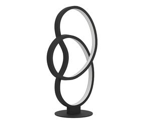 Eglo LED Bedside Table lamp Gianella, Curved Light Fitting, Living Room and Bedroom Lighting, Decorative Spotlight Made of Black Metal, Warm White