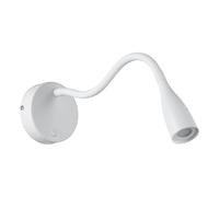 Eglo LED Bedside Wall Light Olivandino 1, Indoor Reading lamp with Adjustable swan Neck, Switch and USB Charging Function, Bedroom and Living Room Lighting, White Metal, Warm White