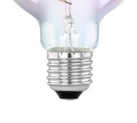 Eglo LED Dimmable Globe Twisted Filament E27 Iridescent Light Bulb - 4W