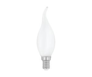 Eglo LED Candle Light Bulb Milky, Opaque E14 Edison lamp, 4 watt (Equivalent to 40 watt), 470 Lumen, Warm White Glow, 2700 Kelvin, CF35, Ø 1.4"