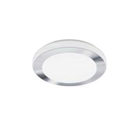 Eglo LED Carpi Chrome Steel IP44 Ceiling Light in Metallic Silver EGLO Metallic Silver