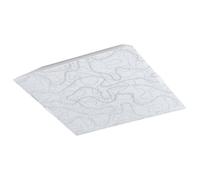 EGLO LED Ceiling Lamp Ardales, ceiling light, White Steel | Textured Glass in White, Clear warm white