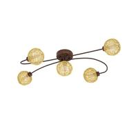 EGLO LED Ceiling Lamp Caris 1, 5-light Vintage ceiling light Antique