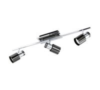 Eglo LED Ceiling Lamp Davida 1, 3-Light Ceiling Fixture, Metal Ceiling spot in Chrome, Nickel-Black, Living Room lamp, spot Including GU10 Bulb, Warm