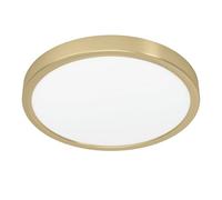 Eglo LED Ceiling lamp Fueva 5, Ø 28.5 cm, Round Flush Mount Light Fixture, Bedroom Hallway Lighting, Metal Light in Brushed Brass, 2400 lumens, Warm White