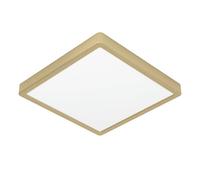 Eglo LED Ceiling lamp Fueva 5, 28.5 cm, Square Flush Mount Light Fixture, Bedroom Hallway Lighting, Brushed Brass Metal, 2000 lumens, Warm White