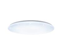 Eglo Led Ceiling Lamp Giron-S, 1 Bulb Ceiling Light with Starry Sky Effect, Material: Steel, Plastic, Colour: White, Ø: 100 Cm, Dimmable, White Tones Adjustable By Remote Control