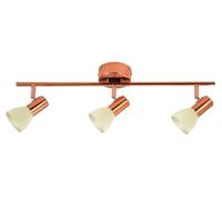 EGLO LED ceiling lamp Glossy 2, ceiling spotlight, copper steel | champagne glass warm white