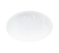 Eglo LED Ceiling lamp Igroka, Large Light Fixture with Crystal Effect, dimmable by Remote, Starry Sky Lighting in White Metal, RGB, Warm to Cool White, Ø 76 cm