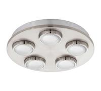 EGLO LED Ceiling Lamp Lombes, ceiling light, Steel in Matt Nickel