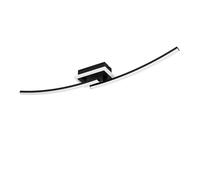 Eglo LED Ceiling lamp Lungolago, Living Room and Bedroom Lighting, lamp Made of Metal and Plastic in Black, Warm White, 75 cm