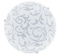 Eglo LED Ceiling lamp Mars, Decorative Ceiling Light Ø 25 cm, Round Metal Surface lamp in White, Frosted Glass, Warm White