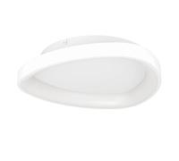 Eglo LED Ceiling lamp Moggiona, Light Fixture with Remote, dimmable, Plastic and Metal in White, Warm to Cool White Lighting, Ø 35 cm