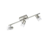 EGLO LED ceiling lamp Orvieto 1, ceiling spotlight, steel in matte nickel
